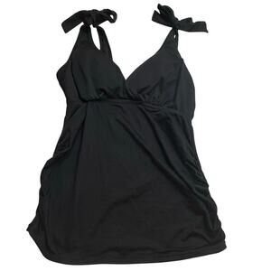 A Pea in the Pod Black Maternity Tankini Top sz S